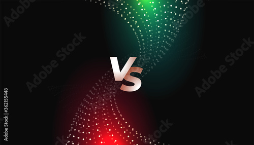 challenge or comparison versus vs screen template design