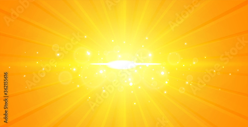glowing center light rays yellow background design