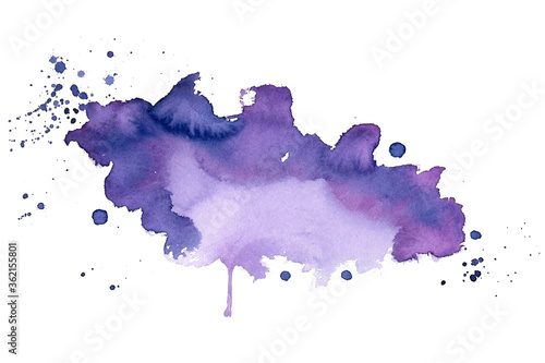 purple watercolor stain texture abstract background design