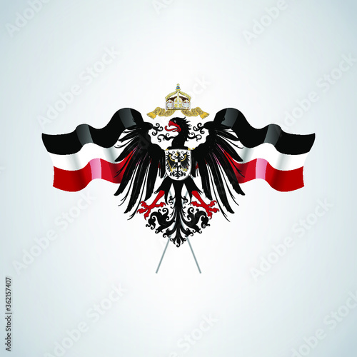 German Empire Flag QAnon Q WWG1WGA Movement Eagle Signage Symbol photo
