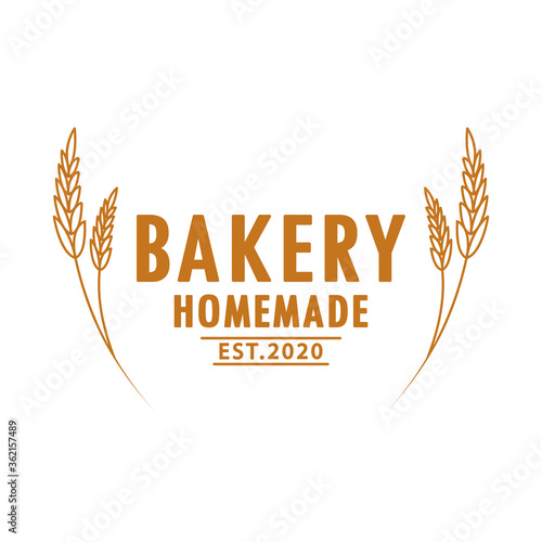 Bakery logo design. Bakery sign vector. Oat logo design. rice.