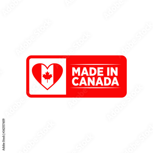 Emblem logo of Made in Canada product design