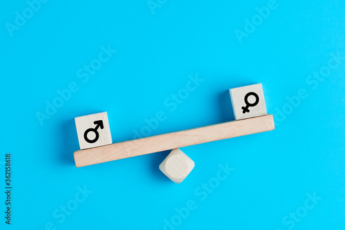 Картината върху платно Concept of gender inequality and male dominance