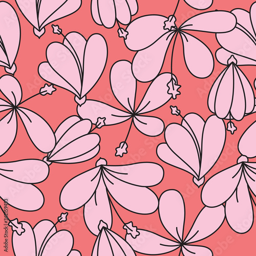 Cute retro flower seamless pattern