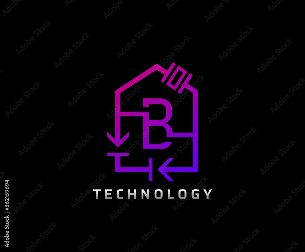 Electric House B Letter Icon Design With Electrical Engineering Component Symbol. Electrical House Service. Electric House B Letter Icon Design With Electrical Engineering Component Symbol. Electrical House Service.