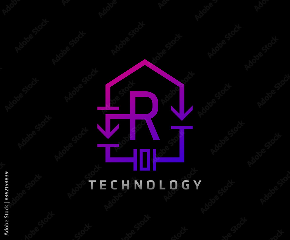 Electric House R Letter Icon Design With Electrical Engineering Component Symbol. Electrical House Service. Electric House R Letter Icon Design With Electrical Engineering Component Symbol. Electrical House Service.