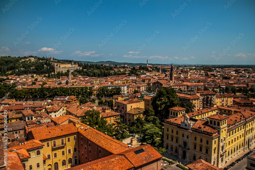 Panoramic cityscape of Verona, Veneto, Italy