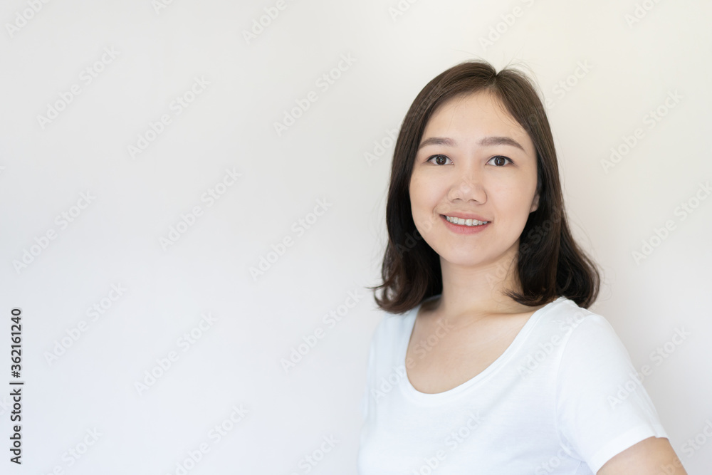 Portrait of Asian beautiful woman age around 25 - 30 years old on white background with copy space. Portrait of Asian beautiful woman age around 25 - 30 years old on white background with copy space.