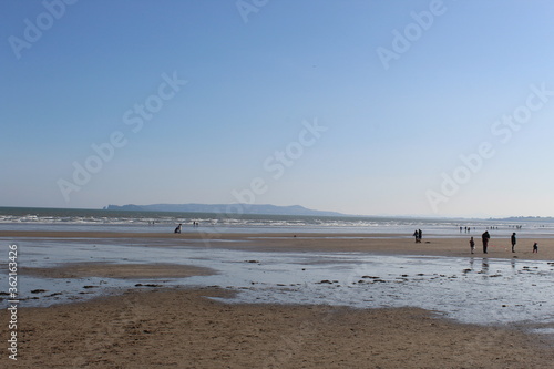 walking on the beach