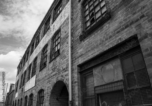 derelict factory in monochrome 