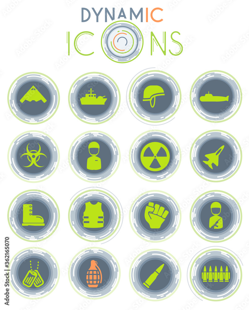 Military dynamic icons Military dynamic icons