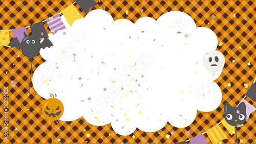 ハロウィン　風船のアニメーション