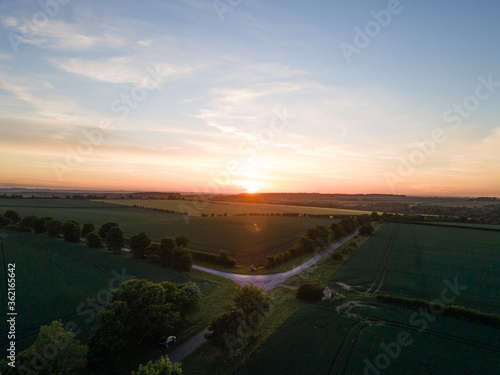 Sunset over the Lincolnshire fields