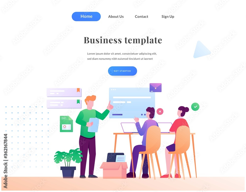 business web landing page template