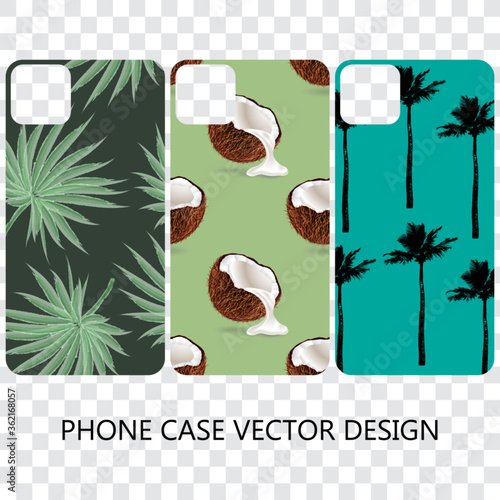Phone case design, vector illustration.