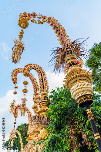 Penjor in Bali Indonesia photo