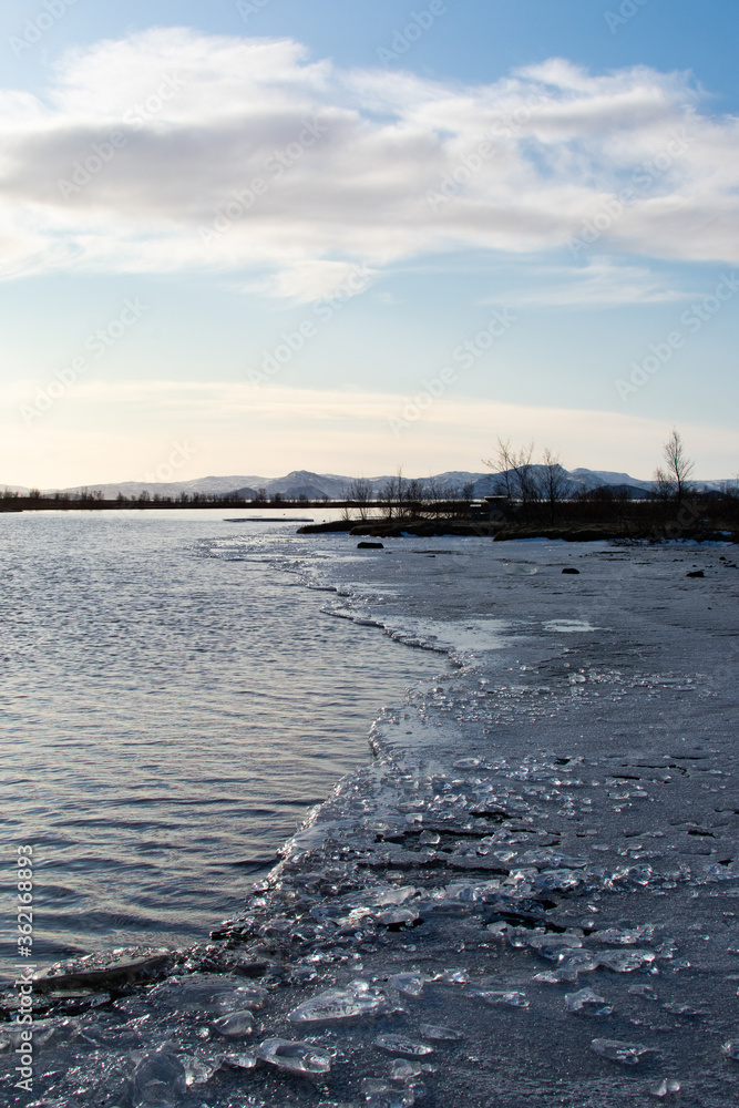 Fototapeta premium Frozen lake in Iceland