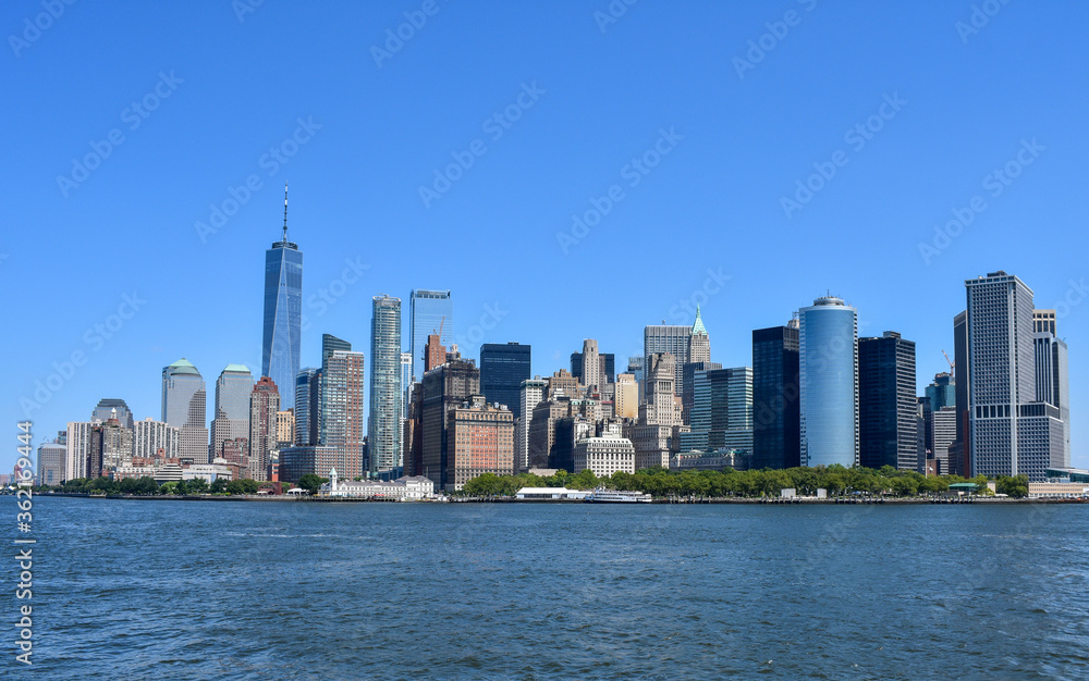 View of downtown Manhattan from the water