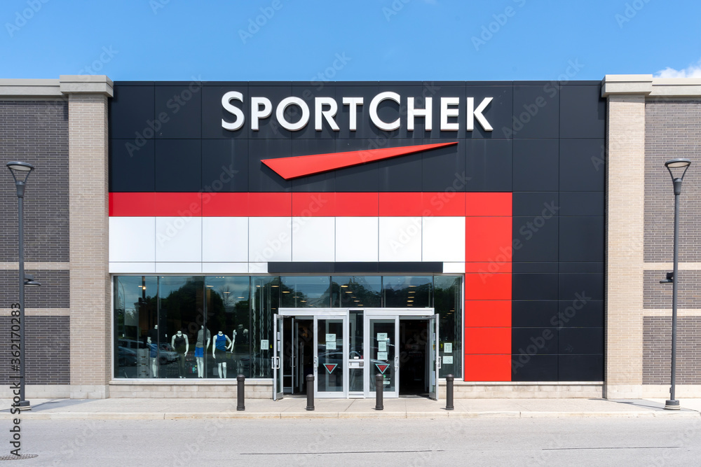 Guelph, Ontario, Canada June 28, 2020 A Sport Chek store in Guelph