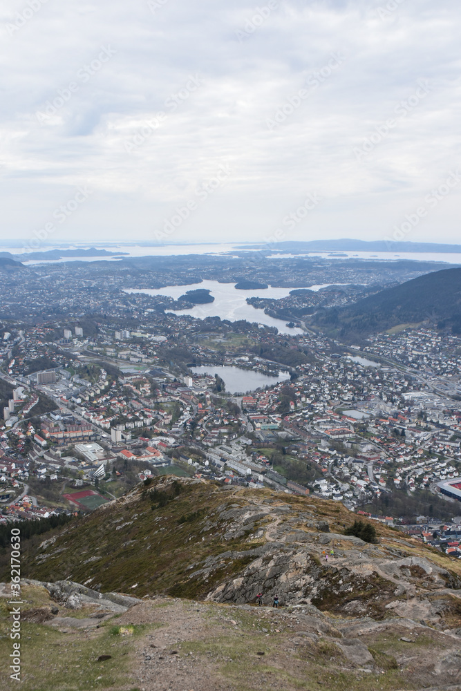 Bergen, Norway viewed from Mt Ulriken