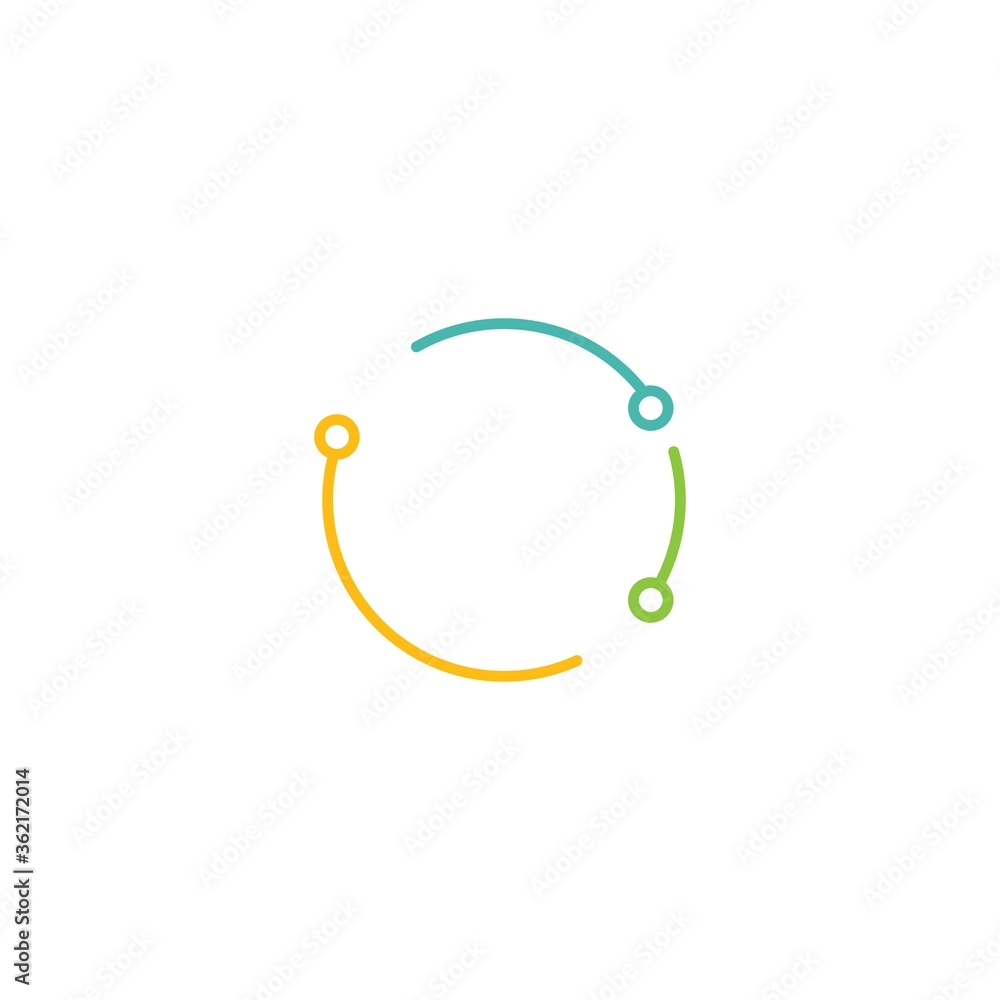 Obraz premium Circuit technology logo vector