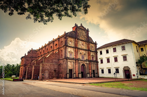 Ancient Basilica of Bom Jesus church at Goa, India.
