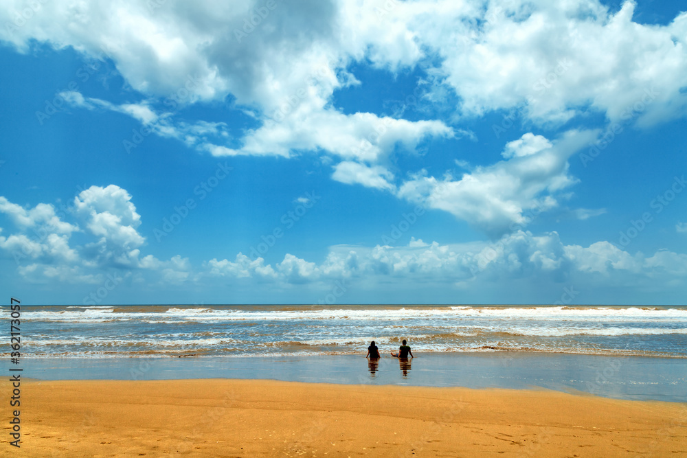 Beautiful Anjuna Beach of Goa, Famous tourist destination, Goa, India