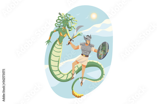 Mythology, Greece, Olympus, legend, religion concept.