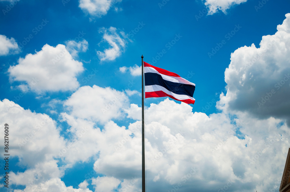 Flag of Thailand Thailand The white, red, blue flag that is flowing beautifully
and naturally Flag of Thailand Thailand The white, red, blue flag that is flowing beautifully
and naturally