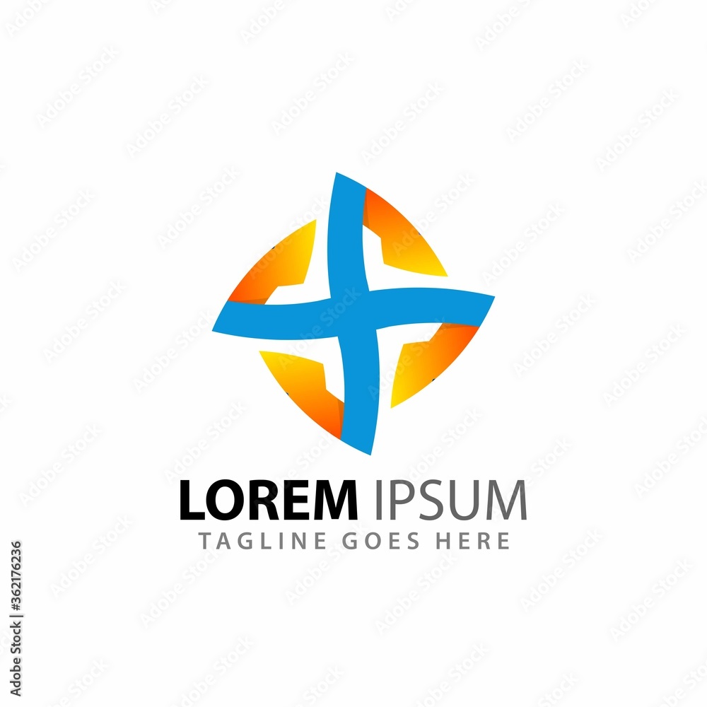 Abstract Spinning Modern Logos Design Vector Illustration Template Stock Abstract Spinning Modern Logos Design Vector Illustration Template Stock