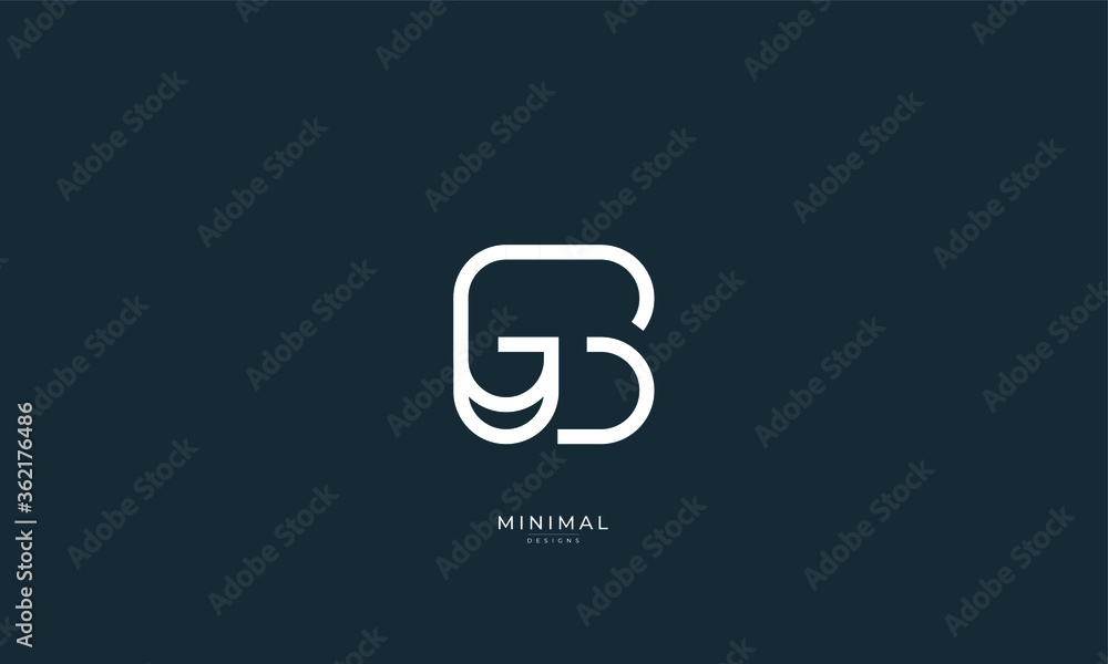 Alphabet letter icon logo GB Alphabet letter icon logo GB