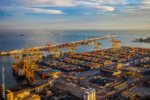 Canvas Print Seaport infrastructure