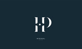 Alphabet letter icon logo HP