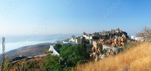 Jain temples on top of Shatrunjaya hill. Palitana (Bhavnagar district), Gujarat, India