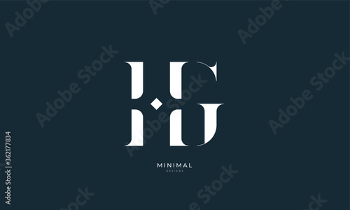 Alphabet letter icon logo HG