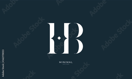Alphabet letter icon logo HB