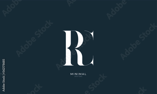 Alphabet letter icon logo RC