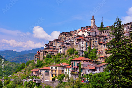 apricale medieval village in the province of Imperia Italy photo