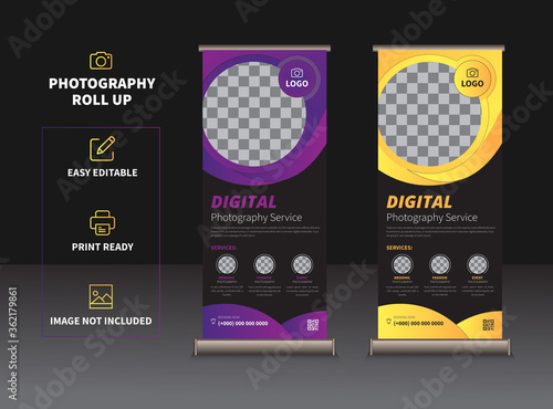 Photography Rollup banner | Stand Banner Template | Event Banner Template 