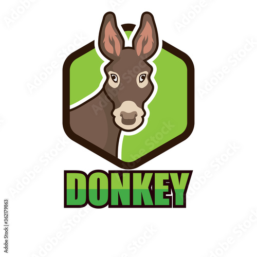 donkey logo isolated on white background. vector illustration