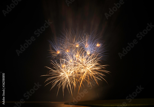 Fireworks on the occasion of Bahrain National Day  December 15  2018