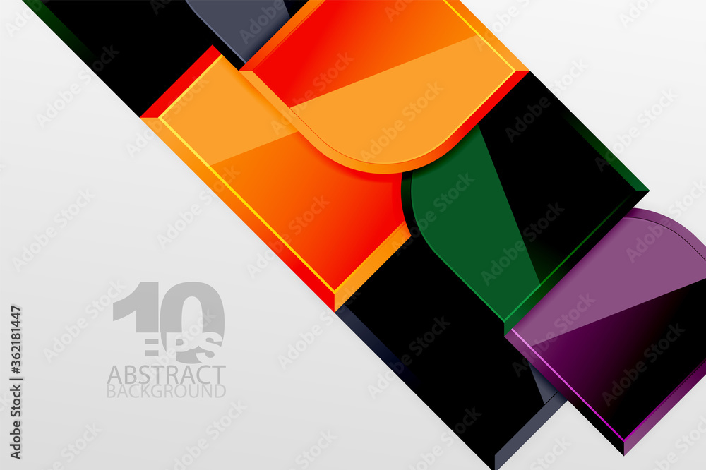 Glossy glass squares with round elements geometric composition. Abstract geometric background with 3d effect composition For Wallpaper, Banner, Background, Card, Book Illustration, landing page Glossy glass squares with round elements geometric composition. Abstract geometric background with 3d effect composition For Wallpaper, Banner, Background, Card, Book Illustration, landing page