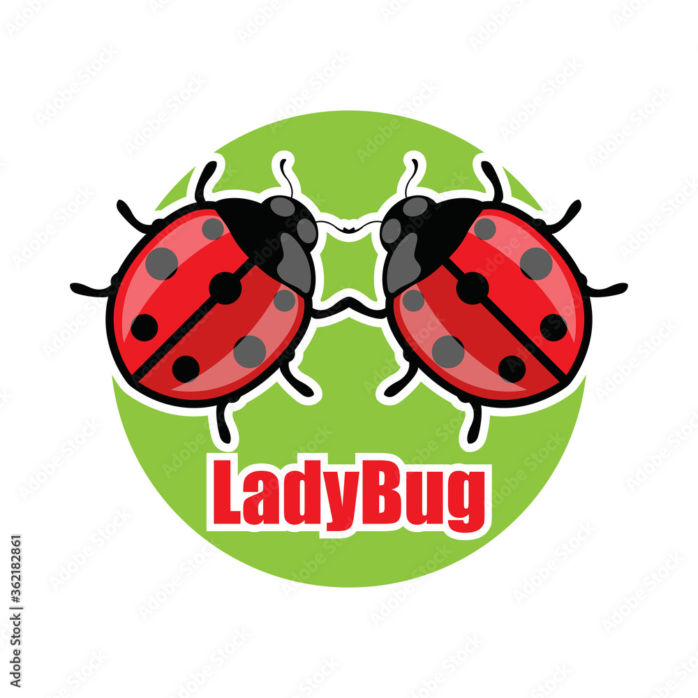 lady bug logo isolated on white background vector illustration lady bug logo isolated on white background vector illustration