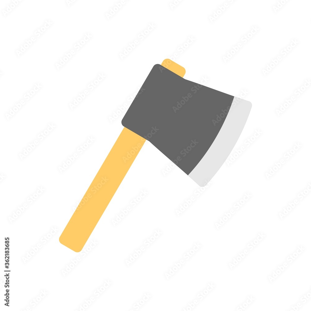 Ax icon illustration in flat design style. Hatched symbol. Ax icon illustration in flat design style. Hatched symbol.