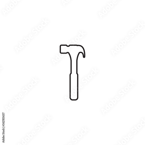 Hammer line icon
