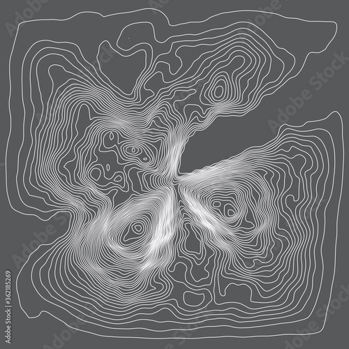 Detailed topographic map design