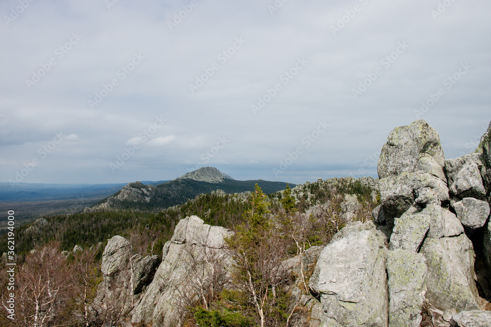 rocks in the mountainswith sky