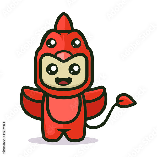 Dinosaur cute mascot vector design