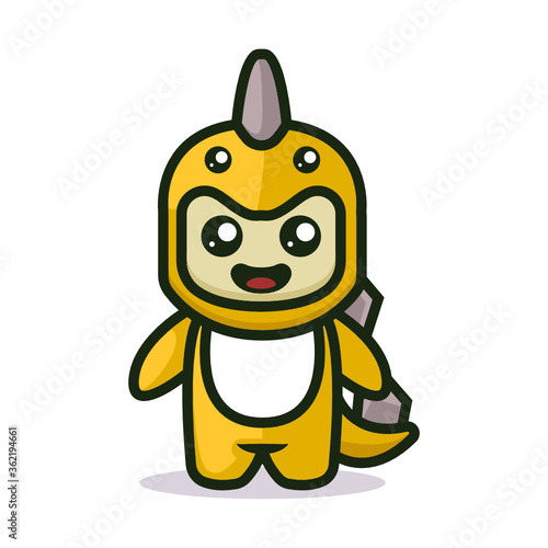 Dinosaur cute mascot vector design