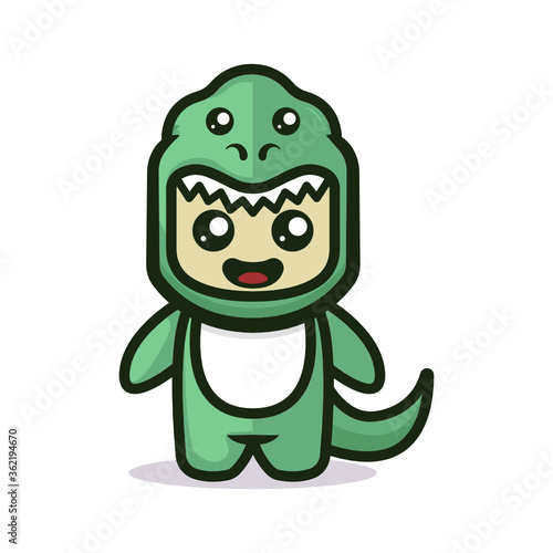 Dinosaur cute mascot vector design